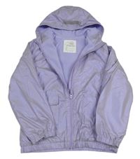 Lila metalická šusťáková jarní bunda s kapucí Nutmeg