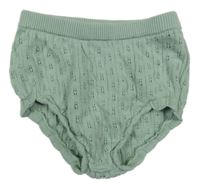 Světlekhaki pletené kalhotky s perforovaným vzorem Next