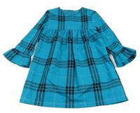 Nové - Tyrkysovo-černé kostkované šaty Dunnes 