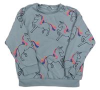 Světlemodrá mikina s jednorožci M&S