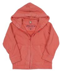 Jahodová propínací mikina s kapucí Joules