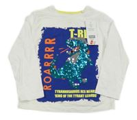 Nové - Bílé triko s potiskem a flitry F&F