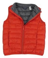 Červená šusťáková prošívaná lehká zateplená vesta 