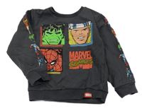 Tmavošedá mikina se superhrdiny M&S