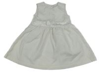 Bílé strukturované šaty s mašlí C&A