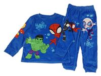 Modré plyšové pyžamo - Avengers Marvel