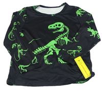 Černé triko s dinosaury 