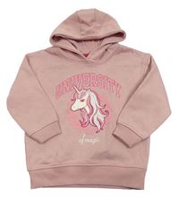 Světlerůžová mikina s jednorožcem a kapucí Primark