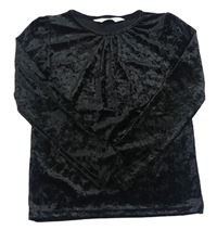 Černé sametové triko H&M