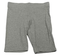 Šedé žebrované elastické kraťasy Primark
