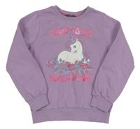 Levandulová mikina s jednorožcem Max