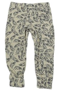 Smetanové tepláky s listy Primark