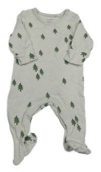 Bílý overal se stromky M&S