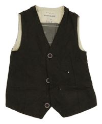 Kávovo-béžová vlněno/plátěná podšitá vesta River Island 