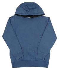 Modrošedá mikina s kapucí 