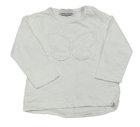 Bílé triko s motýlkem Topomini 