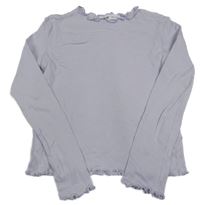 Světlefialové žebrované triko s kroucenými lemy Minoti