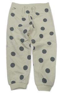 Smetanové tepláky s puntíky Tex