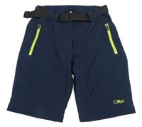 Tmavomodré softshellové outdoorové kraťasy s páskem CMP