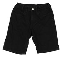 Černé riflové slim fit kraťasy H&M