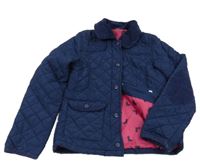 Tmavomodrá šusťáková prošívaná jarní bunda George 