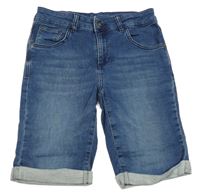 Modré teplákovo/riflové kraťasy 