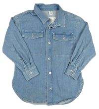 Modrá riflová košilová bunda Let´s 