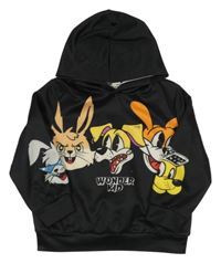 Černá mikina se zvířátky a kapucí Shein