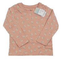 Nové - Světlerůžové triko s piškoty Primark