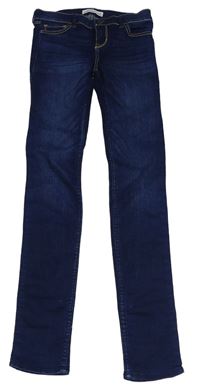 Tmavomodré slim rifle Abercrombie&Fitch