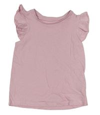 Světlerůžové tričko s volánky PRIMARK
