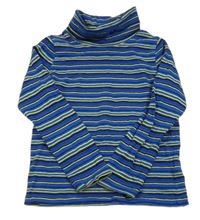 Cobaltově modro-černo-žlutý pruhovaný rolák lupilu