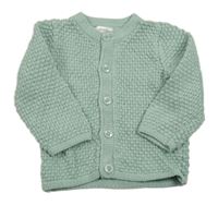 Olivový vzorovaný propínací svetr John Lewis