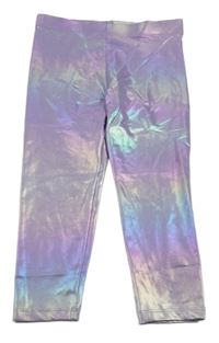 Fialové metalické sportovní legíny George