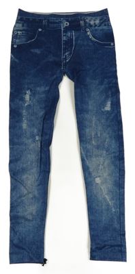 Modré thermo legíny riflového vzhledu YIGGA