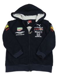 Černá propínací mikina s nápisy a kapucí PUMA