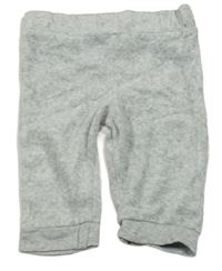 Šedé melírované sametové tepláky Topomini