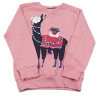 Růžová mikina s lamou Kiki&Koko