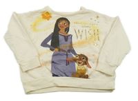 Smetanová oversize mikina s Ashou - Wish George