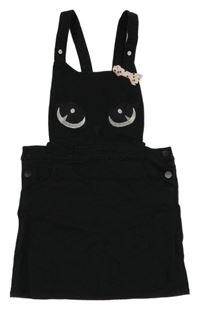 Černá tepláková riflová laclová sukně s čumáčkem H&M