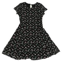 Černé krajkové šaty s kytičkami PRIMARK