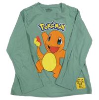 Olivové triko s pokémonem C&A