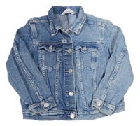 Modro-světlemodrá plísňová riflová bunda H&M