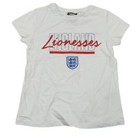 Bílé tričko s nápisy - England George