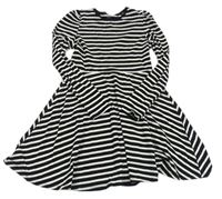 Černo-bílé pruhované šaty H&M