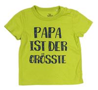 Limetkové tričko s nápisem Topomini