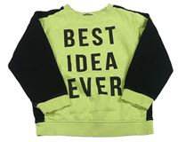 Zeleno-černá mikina s nápisem H&M