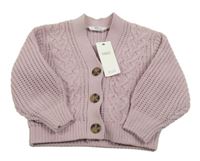 Nové - Starorůžový propínací svetr M&S