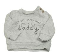 Světlešedá melírovaná úpletová mikina s nápisem George