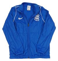Modrá šusťáková sportovní bunda s nášivkou Nike
